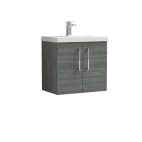 Arno Wall Mounted 2 Door Vanity Unit with Basin
