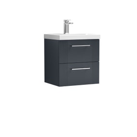 Deco Wall Mounted 2 Drawer Vanity Unit with Basin