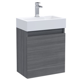 Merit Slimline 1 Door Wall Mounted Vanity Unit with Basin