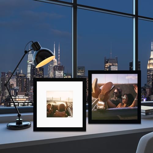 12x12 Picture Frame Set of 9, Display Pictures 8x8 with Mat or 12x12 without Mat, Multi Collage Gallery Square Photo Frames for Wall or Tabletop,... 12x12 Picture Frame Set of 9, Display Pictures 8x8 with Mat or 12x12 without Mat, Multi Collage Gallery Square Photo Frames for Wall or Tabletop,...