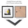 12x12 Picture Frame Set of 9, Display Pictures 8x8 with Mat or 12x12 without Mat, Multi Collage Gallery Square Photo Frames for Wall or Tabletop,...