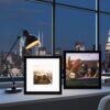 12x12 Picture Frame Set of 9, Display Pictures 8x8 with Mat or 12x12 without Mat, Multi Collage Gallery Square Photo Frames for Wall or Tabletop,...