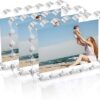 3 Pack Acrylic Picture Frame: 4x6inch Magnetic Picture Frames, Double Sided Magnet Frames,10+10mm Thick Block, Clear Photo Scalloped Frames...