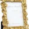 5x7 Picture Frame Vintage Gold Frames, Ornate Leaf Textured Hand-Crafted Resin with Glass Front, Gold Picture Frames for Tabletop Display, Retro...