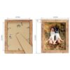 8x10 Picture Frame Set of 4, High Definition Real Glass Rustic Brown Frame, 8 x 10 Photo Frames for Desktop Display and Wall Mounting
