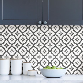 Algarve Black Self Adhesive Backsplash Tiles