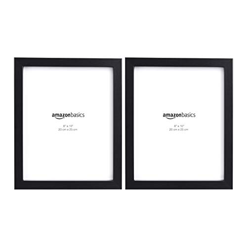 Amazon Basics Rectangular Photo Picture Frame, 8 x 10 in, Pack of 2, 11.22 x 9.21 inches, Black Amazon Basics Rectangular Photo Picture Frame, 8 x 10 in, Pack of 2, 11.22 x 9.21 inches, Black