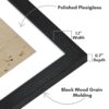 Americanflat 20x28 Picture Frame with Polished Plexiglass - Use as 16x24 Frame with Mat or Display 20x28 Photo Without Mat - Hudson Collection -...