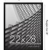 Americanflat 22x28 Poster Frame with Polished Plexiglass - Streamline Collection - Thin Border Picture Frame for Wall Display - Hanging Hardware...