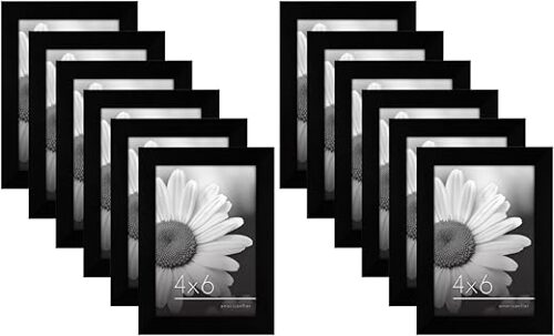 Americanflat 4x6 Picture Frame with Polished Plexiglass - Set of 12 - Signature Collection - Picture Frames with Engineered Wood - Gallery Wall...
