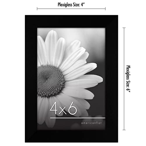 Americanflat 4x6 Picture Frame with Polished Plexiglass - Set of 12 - Signature Collection - Picture Frames with Engineered Wood - Gallery Wall...