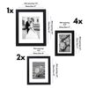 Americanflat Set of 7 Picture Frames with Shatter-Resistant Glass - Gallery Wall Frame Set with One 11x14 Frame, Two 8x10 Frames, and Four 5x7...