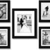 Americanflat Set of 7 Picture Frames with Shatter-Resistant Glass - Gallery Wall Frame Set with One 11x14 Frame, Two 8x10 Frames, and Four 5x7...