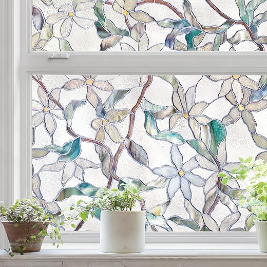 Artscape Jasmine | Privacy Window Film with Vibrant Colored Pattern | Non-Adhesive & UV Protection | Easy to Apply & Removable | 24 x 36 Inches |... Artscape Jasmine | Privacy Window Film with Vibrant Colored Pattern | Non-Adhesive & UV Protection | Easy to Apply & Removable | 24 x 36 Inches |...