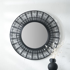 Bamboo Frame Round Wall Mirror Bamboo Frame Round Wall Mirror