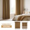 Beauoop Golden Brown Velvet Curtains 84 Inches Long 2 Panels for Bedroom Living Room Soft Luxury Room Darkening Thermal Insulated Soundproof Rod...