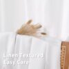 BGment White Linen Curtains 63 Inch Length 2 Panels - Rod Pocket Semi Sheer Drapes Light Filtering Textured Window Treatments for Living Room...