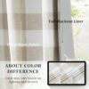 Buffalo Plaid Full Blackout Window Curtains 84 Inches Long Checkered Grommet Panels Farmhouse Geo Energy Efficient Drapes Noise Reducing Thermal...