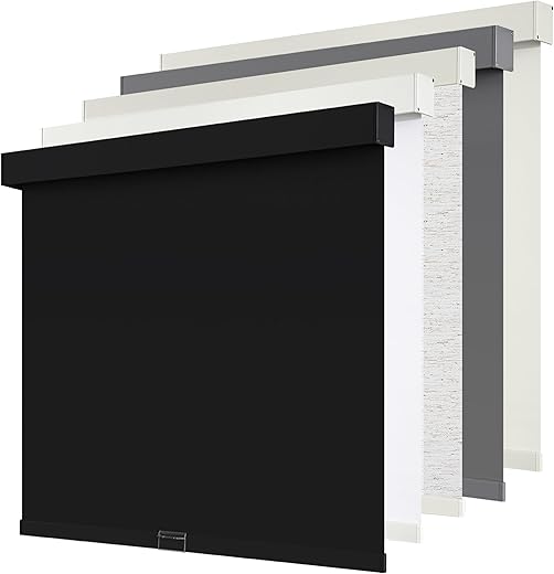 Cordless Blackout Roller Shades Blinds for Windows Free-Stop,Pull Down Room Darkening with Valance,Thermal Insulated Woven Fabric Window Door... Cordless Blackout Roller Shades Blinds for Windows Free-Stop,Pull Down Room Darkening with Valance,Thermal Insulated Woven Fabric Window Door...