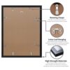DOAI ART 18x24 Poster Frame 2 Pack, Black 18 x 24 Picture Frames for Horizontal or Vertical Wall Mounting, Scratch-proof Safe and Artistic Large...