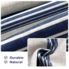 DriftAway Chris Linen Blackout Curtains with Thermal and Sound Reducing Layer 84 Inches Long for Bedroom Striped Printed Drapes Thermal Insulated...