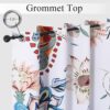 Estelar Textiler Classical Blue Floral Printing Curtains for Living Room Curtains 84 Inches Long, Room Darkening Thick Grommet Top Farmhouse Window...