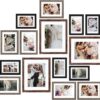 Fixwal Picture Frames Set, Gallery Wall Frame Set Picture Frames Collage 15 Pack for Wall or Tabletop with 8x10 5x7 4x6 Frames, Rustic Picture...