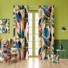 Jungle Curtains 100% Blackout 2 Panels Set Colorful Tropical Leaf Black Out Curtain Abstract Boho Leaves Thermal Insulated Window Treatments Decor...