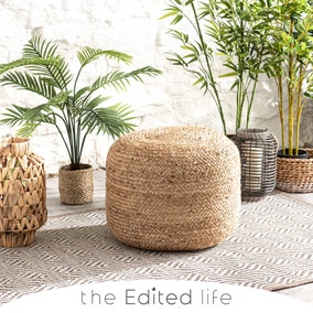 Jute Natural Pouffe