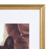 Kate and Laurel Adlynn Wall Picture Frame Set, 16" x 20" matted to 8" x 10", Gold, Set of 3