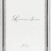 Lawrence Frames 510757 Metal Picture Frame Silver-Plate with Delicate Beading, 5 by 7-Inch