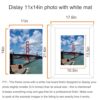 LUCKYLIFE 16x20 Frames, Picture Frames for Wall, Display Pictures 11x14 with Mat or 16x20 without Mat, Set of 2, Black