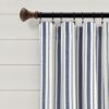 Lush Decor Farmhouse Stripe Yarn Dyed Cotton Window Curtain Panel Pair, 42" W x 84" L, Navy - Classic Modern Rustic Charm - Eco Friendly Cotton...