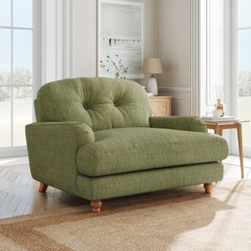 Martha Faux Linen Snuggle Chair Martha Faux Linen Snuggle Chair