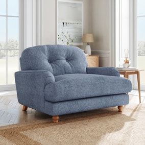 Martha Faux Linen Snuggle Chair Martha Faux Linen Snuggle Chair