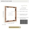 MCS Canvas Float Frames 16x20 Frame, Walnut Woodgrain for Finished Canvases, Vertical & Horizontal Wall Hanging Large with Adhesive for Canvas...