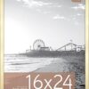 MCS Foundation 16x24 Poster Frame Traditional Brass, Vertical & Horizontal Wall Hanging Large Picture Frame for Photos, Posters & Art Prints (1-Pack)