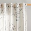 MYSKY HOME Sheer Floral Curtains for Living Room 95 Inch Long Linen Look Vertical Drapes Bedroom Light Filtering Privacy Added Farmhouse Style...