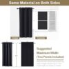 OVZME Black Blackout Curtains for Bedroom 63 Inch Length 2 Panels, Protect Privacy Thermal Insulated Solid Curtains for Bedroom, Dual Rod Pocket...