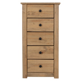 Panama 5 Drawer Chest, Pine