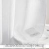 RYB HOME Short Kitchen Valances and Curtain Set, Privacy White Linen Swag Curtains, Semi Sheer Bathroom Tiers for Small Windows, 36 x 36 inch, 1 Pair