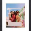 Vittanly 11x14 Picture Frame, Display Pictures 8x10 with Mat or 11x14 without Mat, Photo Frame for Wall Mounting, Black, 1 Pack