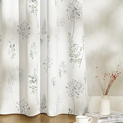 XTMYI Short Bathroom Curtains for Small Window,80% Blackout Watercolor Eucalyptus Wildflowers Boho Curtains for Kitchen Nursery,45 Inch Length,Sage... XTMYI Short Bathroom Curtains for Small Window,80% Blackout Watercolor Eucalyptus Wildflowers Boho Curtains for Kitchen Nursery,45 Inch Length,Sage...