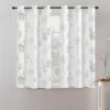 XTMYI Short Bathroom Curtains for Small Window,80% Blackout Watercolor Eucalyptus Wildflowers Boho Curtains for Kitchen Nursery,45 Inch Length,Sage...