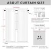 XWZO 100% Blackout Curtains 2 Panels with Tiebacks- Heat and Full Light Blocking Window Treatment with Black Liner for Bedroom/Nursery, Rod Pocket...