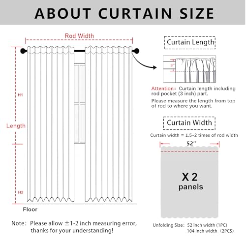 XWZO 100% Blackout Curtains 2 Panels with Tiebacks- Heat and Full Light Blocking Window Treatment with Black Liner for Bedroom/Nursery, Rod Pocket... XWZO 100% Blackout Curtains 2 Panels with Tiebacks- Heat and Full Light Blocking Window Treatment with Black Liner for Bedroom/Nursery, Rod Pocket...