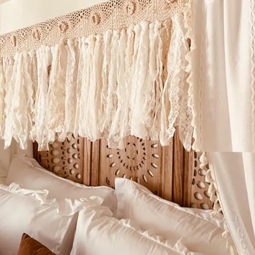 YJ YANJUN Boho Valances for Windows Handmade Cotton Crochet Lace Valance for Living Room Hollow Cafe Curtains 16 Inch Long Macrame Kitchen Curtain... YJ YANJUN Boho Valances for Windows Handmade Cotton Crochet Lace Valance for Living Room Hollow Cafe Curtains 16 Inch Long Macrame Kitchen Curtain...